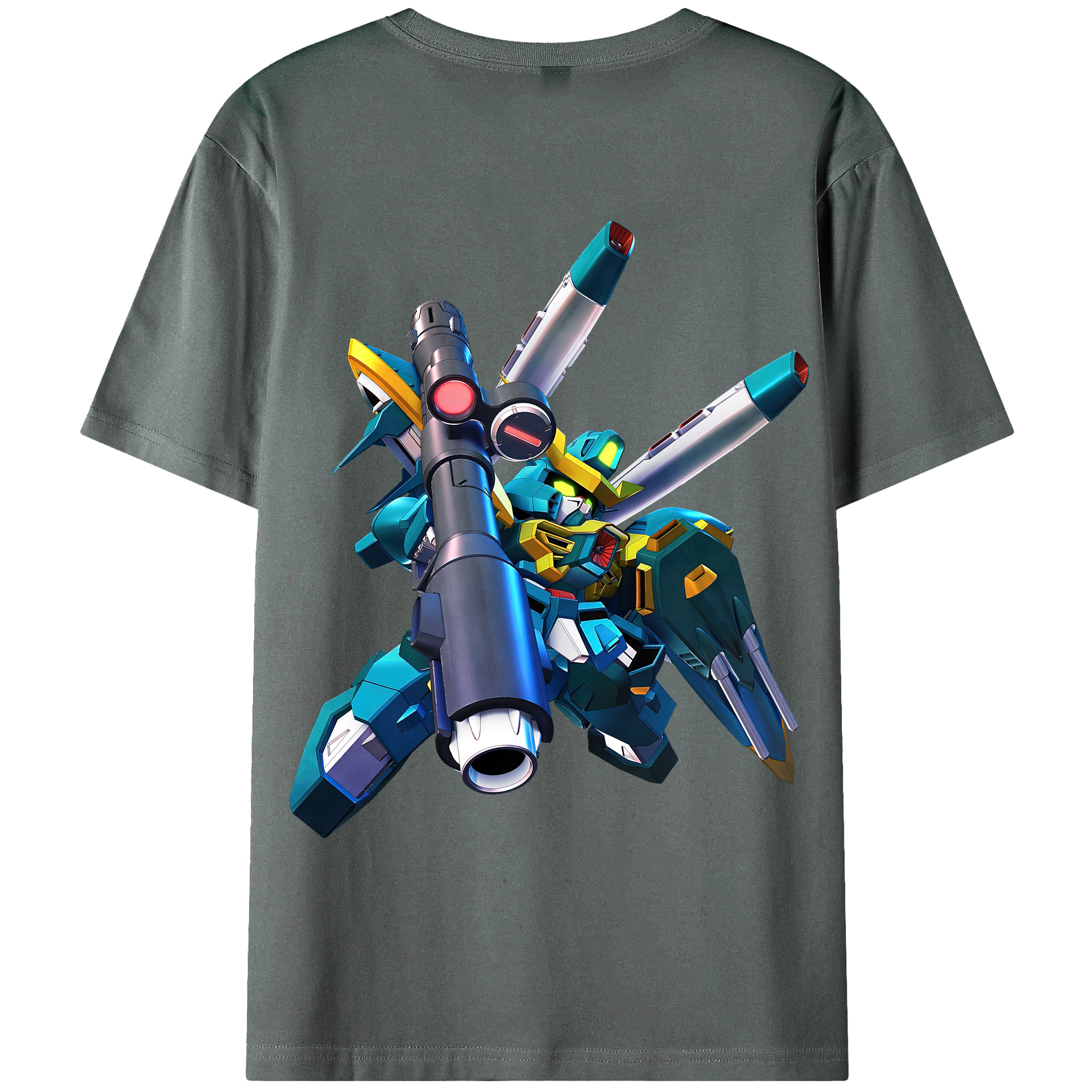 （画像用） 機動戦士ガンダム Mobile Suit Gundam 綿100％ メンズ半袖Tシャツ（バックプリント） 通気性